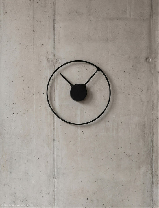 Stelton 851 Stelton Time Wall Clock Ø 30Cm Black 4 Lifestyle AI Modified